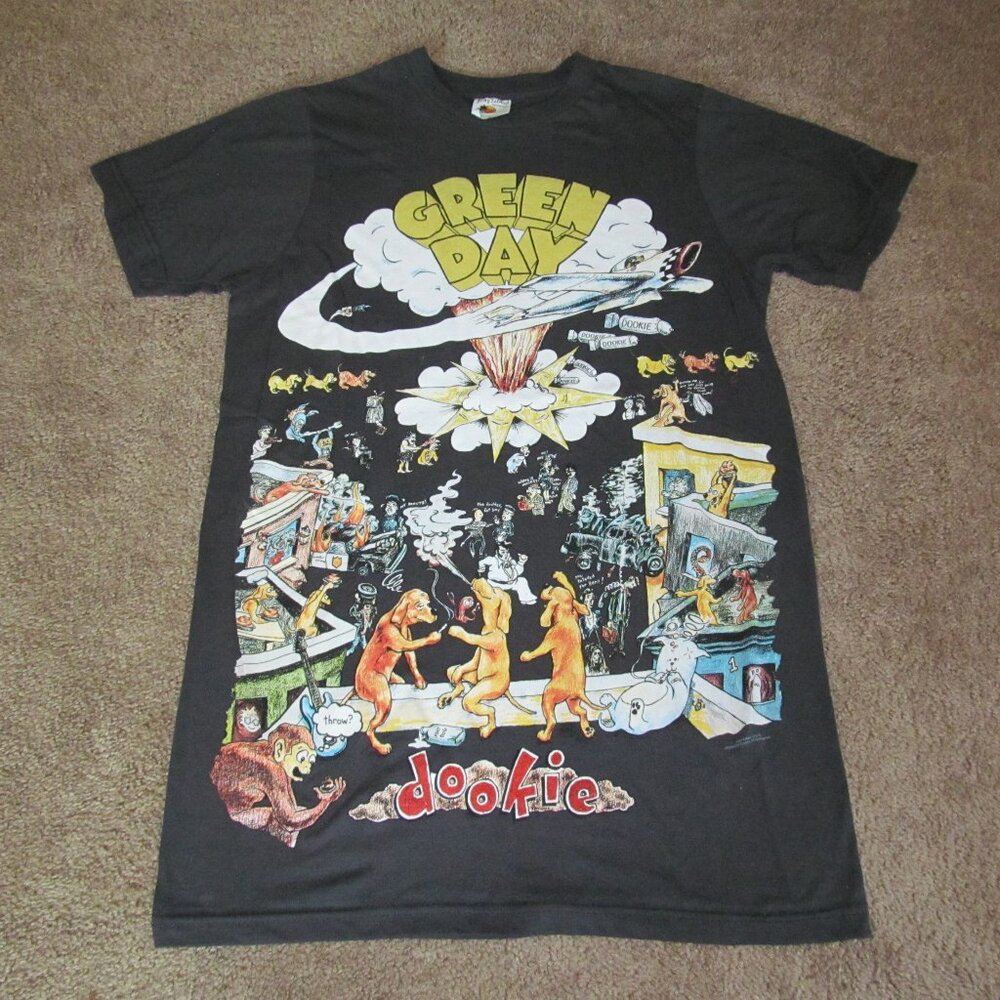 Green Day Dookie T-Shirt Women's Size S Black 2013
